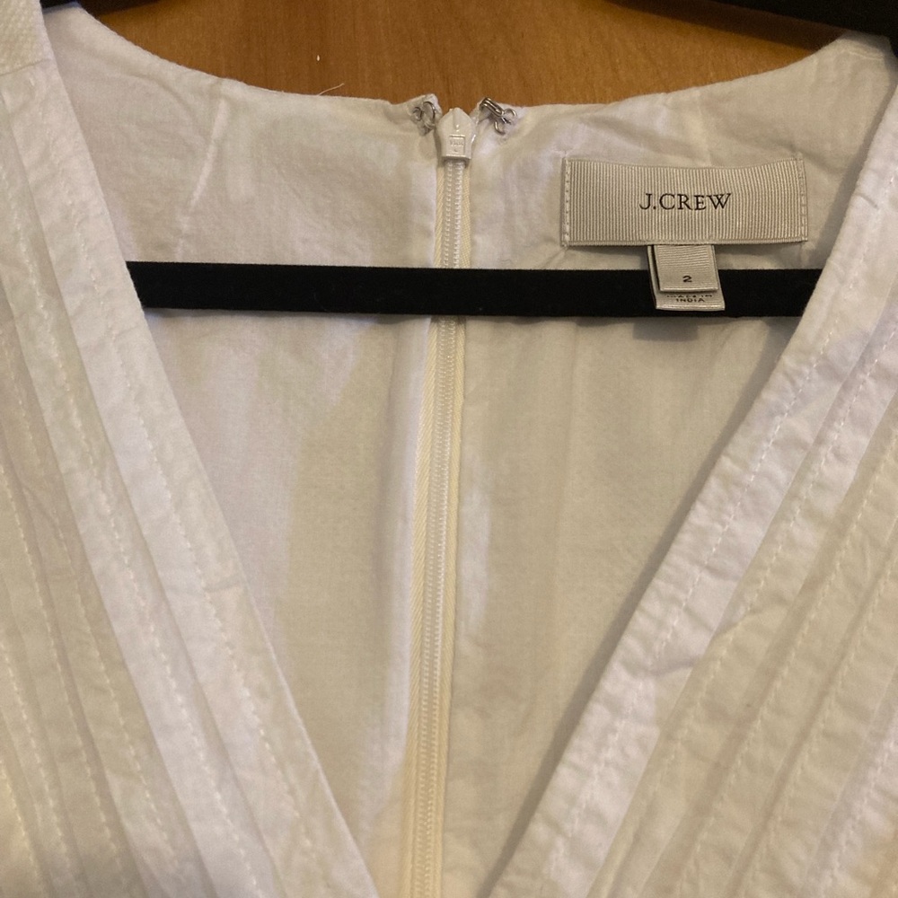 Women’s J Crew White Sleeveless V Neck Summer Dress, Size 2. - Picture 8 of 12
